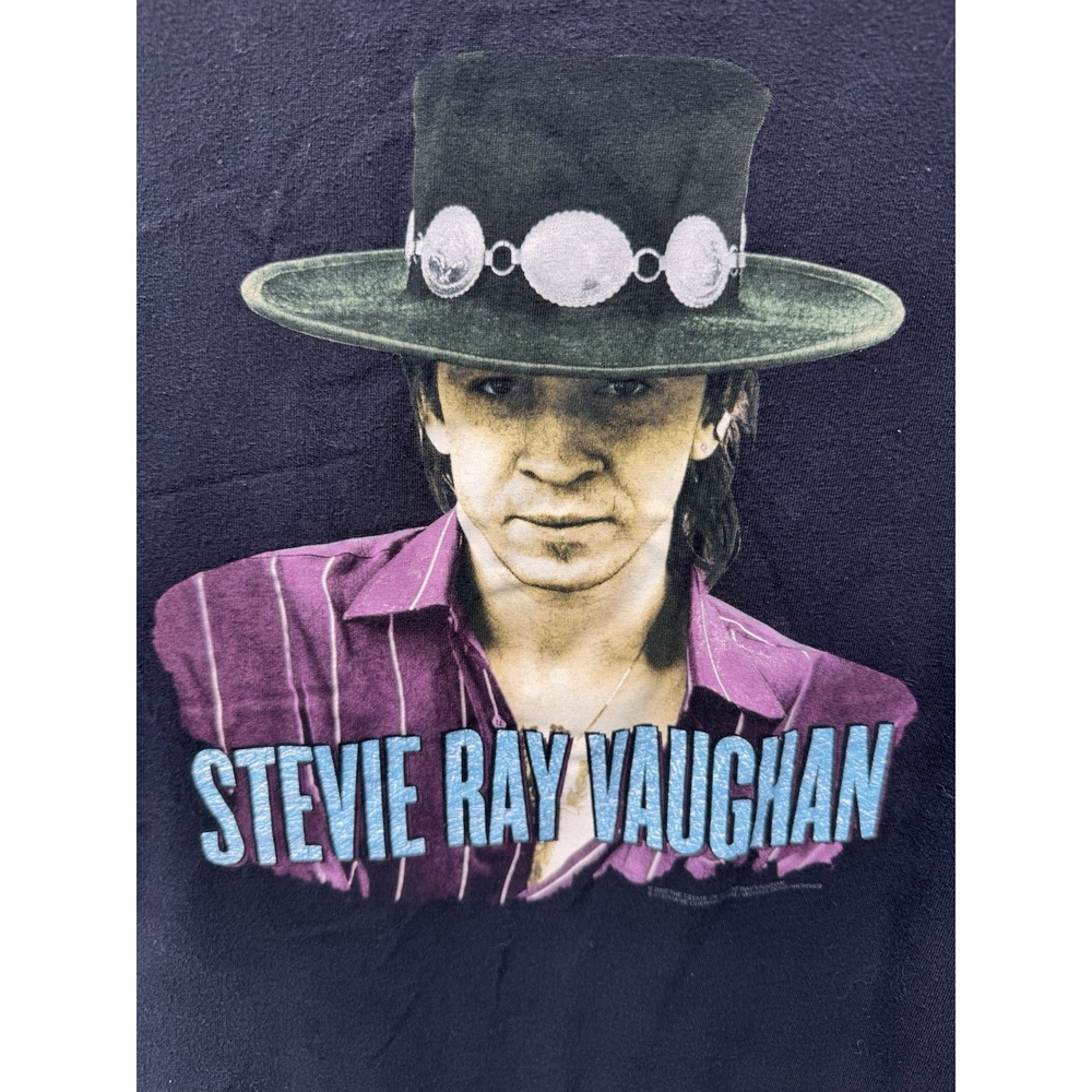 Vintage Y2K Stevie Ray Vaughan and Double Trouble Band T-Shirt Large Ionic Hat